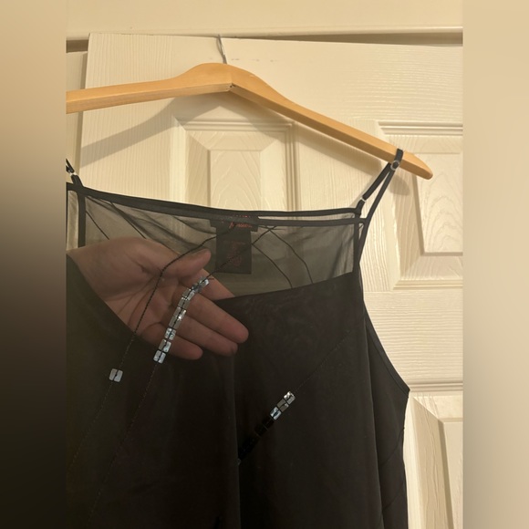 Beautiful vintage black mesh and satin like dress size XL from rose passion - Picture 3 of 6